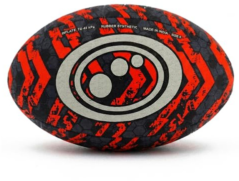 Optimum Cartoon Character Rugby Ball - Dinosaur, Shark, Alien & More | Designed with a high-tack dimpled grip for consistent rugby performance, available with optional ball pump in multiple sizes.