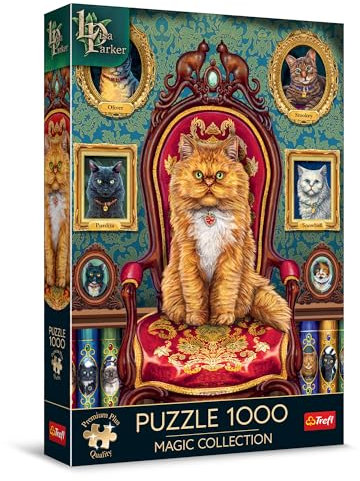 Trefl Premium Plus Quality - Puzzle Magic Collection: Magische Katzen - 1000 Elemente, Serie Magischer Bilder, Lisa Parker, Ideale Anpassung der Teile, für Erwachsene und Kinder ab 12 Jahren