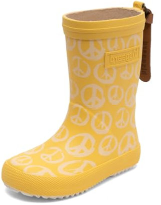 Bisgaard Fashion, Stivali in Gomma Unisex - Bambini e ragazzi, Peace On Earth Sunny, 22 EU