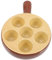 TOPBATHY 4 Pièces assiette d'escargot service escargot assiettes escargots plaque d'escargot barbecue plat de coquille couverts de table cérélac Assiettes à escargots 6 trous Poêle à frire