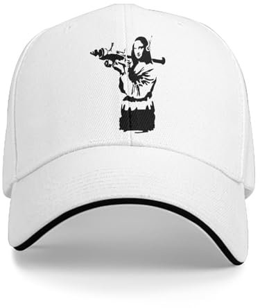 Baseballmütze Reine Farbe Papa Hüte Mona Lisa Bazooka Casual Hut Sonnenblende Kappen Banksy Wall Art Peaked Cap im Freien