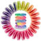Specora Spiral Haargummi Regenbogen Bunt 5er Pack - 4 cm - Telefonkabel Zopfgummi - Ohne Ziepen & Verheddern - Elastisch, ohne Abdruck, haarschonend