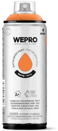 MTN WEPRO Water Based Mate WP-202 Naranja Amsterdam, Spray 400ml