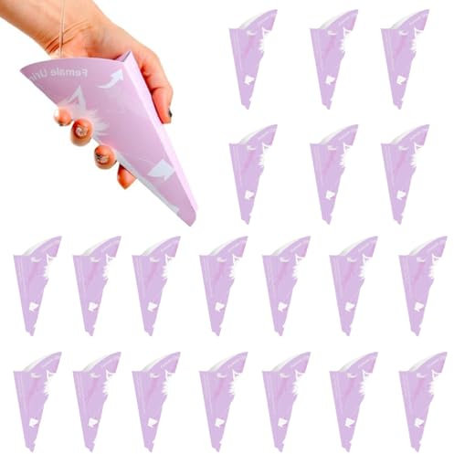 MOLZINY 20 Pezzi Portatile Imbuto per Pipì Coni per Pipi Donna USA e Getta da Viaggio Urinale da Donna Usa e Getta Pipilotta Femminile Orinatoio Portatile Donna per Campeggio e attività All'Aperto