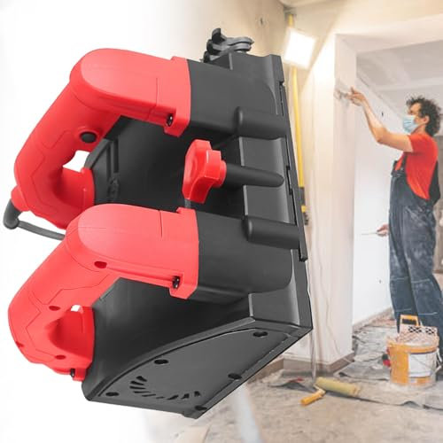 VNATWGOO Automatische Wandschleifer-Nivelliermaschine, Elektrischer Handhobel, Staubfreies Wandabisolierwerkzeug FüR Trockenbau Und Beton