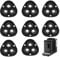 OFFCUP Self-Adhesive Furniture Casters Set of 8, Heavy Duty 360° Swivel Ball Rollers, Wheels for Kitchen Home Office Tables Furniture Trash (Black)
