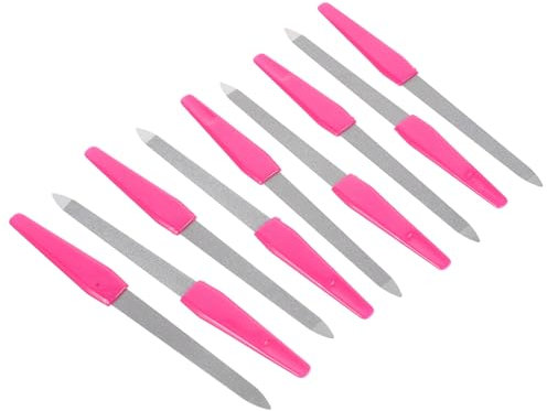 WRITWAA 10 Stück Polierstreifen Der Nagelfeile Nägel Nagelpuffer Gestalter Uv Filer Dateien Grob Polieren Nagelkunstwerkzeuge Zehennagelfeile Nagelfeile Aus Edelstahl Rosy Rostfreier Stahl