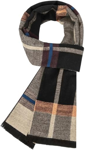 Kotashion Herren Winterschal Modischer Business Karoschal Warmer Weicher und Hautfreundlicher Herrenschal Geschenke und Geschenke für Männer