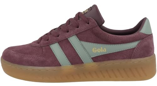 Gola Grandslam Suede - Women's Trainers - Windsor-Wine-Green-Mist-Gum