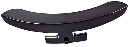 Schwarze Banjo Armlehne aus Zinklegierung Ha17 für Vintage Modelle | Einbeiniges Ersatzteil, Passend für Halterungen mit Zwei Getrennten Randhaken, Hochglanzpolierte Ausführung
