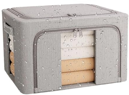 Stackable Storage – 24 l, für Kleiderboxen | Zippered Organizer Bins for Closet, Pantry, Garage, Bedroom, Under Bed, RV, Reisen, Camping, Dorm & Moving