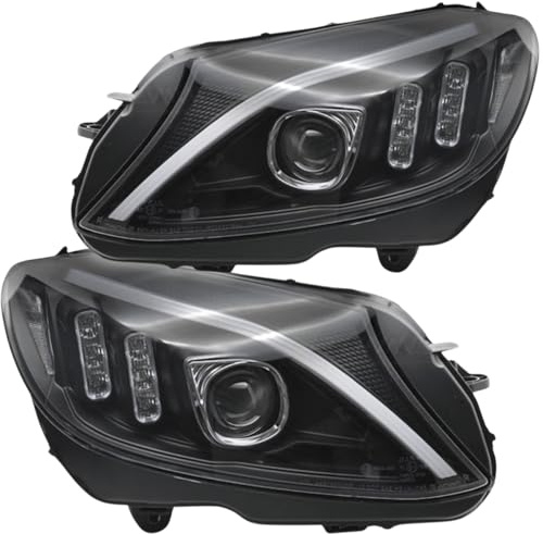 CR-Lights LED Scheinwerfer Set Schwarz für Mercedes C-Klasse W205 2014–2018
