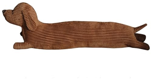 110 cm Ausgestopfter Dackel Hund, Gefüllter Dackelhund, Beschwerter Tierluft Tür Zugluftstopper, Plüschkissen Dackel, Hunde Kuscheltier Wurfkissen, Langes Kissen, Weiche Plüschtiere, Heimdekora