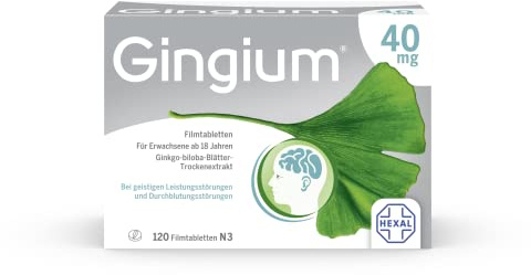 Gingium® 40 mg Filmtabletten 120 St: Bei Vergesslichkeit frühzeitig handeln* - pflanzlich & gut verträglich