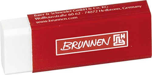 Brunnen 1029969 Radiergummi / Radierer (6 x 2 x 1,2 cm) weiß