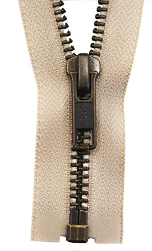YKK Reißverschluss 1 Wege teilbar Hellbeige 60 cm Metall Metallzähne