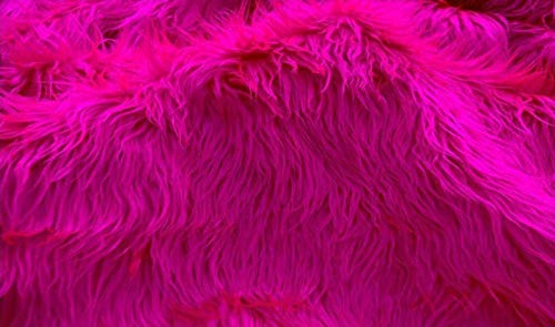 Fabrics-City pink kunstfell langhaarfell zotteliges Fellimitat für Kuscheltiere, Dekoration, Nähprojekte, Plüschstoff, Pelzimitat, Teddyfell, Fellstoff, Webpelz, Kuschelfell Stoff, 3958