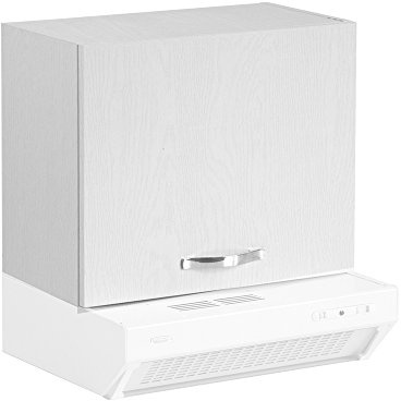WEBMARKETPOINT Pensile sopracappa Bianco Frassinato con Anta da Cucina Cm 60x32xh49