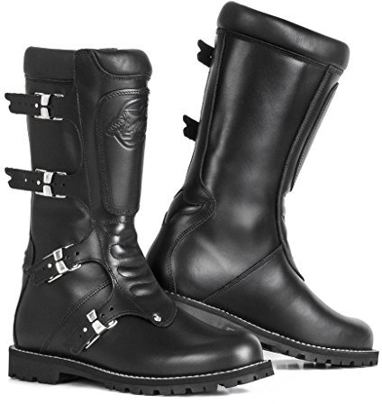 STYLMARTIN Unisex Continental Nero-43 Motorcycle Boots, Nero, 43 EU