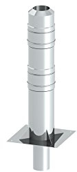 Schornsteinerhöhung/Kaminerhöhung um 500mm wirksame Verlängerung, DW doppelwandig, Wandstärke 0,5mm; 25mm mineralische Isolierung,; Ø 200mm Innendurchmesser, Edelstahl