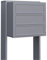 Briefkastenanlage, Design Briefkasten Cube for Three Grau Metallic - Bravios
