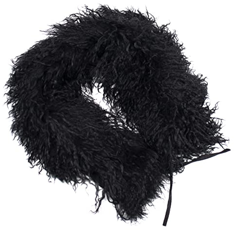 Reissner Lammfelle langflorige Kurz Boa Stola aus 100% Tibet Lammfell Länge 75cm