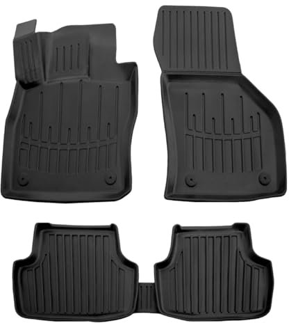 SCOUTT | 3D TPE Gummifußmatten Gummimatten Passend Für Octavia 3, ab 2013, Schwarz, Anti-Rutsch, Abwaschbar, Allwetter, Hohes Rand, 4-TLG