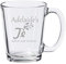 Taza de té, taza de vidrio transparente, personalizada con grabado - estándar