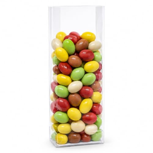 MAQA 100 pz Sacchettini trasparenti per regalini, Sacchetti per biscotti trasparenti con fondo, bustine per caramelle 90x25x25x250 mm