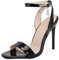 SacciButti Femmes There Talons Hauts Sandales With Bride Cheville For Femmes Open Back Aiguille Sandales Black Size 36 Asiatique