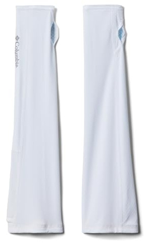Columbia Unisex PFG Freezer Zero II Cooling Arm Sleeves, White, L/XL