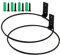hisunfarm 2 Pcs 8 Inch Flower Pot Holder Hangers,Ring Wall Mounted Planter Hook, Iron Black Collapsible Bracket for Outdoor and Indoor Use (8 Inch)