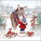 Servietten Weihnachten 20 Stück 3-lagig bunt Motivservietten Tischdeko 33x33cm Papiertischdeko für Winter und Weihnachten