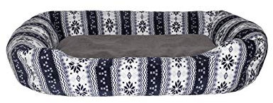 Italian Bed Linen Packung mit 2 Schlafwürfeln Snow und Ziegenhäuschen Pets, blau, 44 x 34 x h15 cm