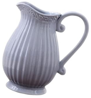 BESPORTBLE Ceramic Jug Vase Vintage Dekorative Blumenvase Modern Bauernhaustabellentisch Vase Distressed Milch Can French Country Style Floral Vase für Wohnkultur Grau