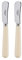 SABRE PARIS - 2er Set Buttermesser 14 cm - Pop - Ideal Für Butter, Aufstrich - Edelstahl & Nylon - Spülmaschinenfest - Elfenbeinfarbe