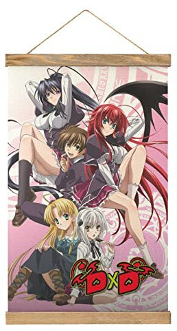Highschool DxD Anime Scroll Poster Stoff Bild Kunst Holz DIY Rahmen Hängende Druck Aufhänger für Raum Dekor Öl Leinwand Kit Geschenk