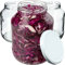 KADAX Weckgläser 1,7L, Einmachglas zum Einlegen, fi89 mm, Einkochgläser, Sturzglas, Gurkenglas, Konservenglas, Rundgläser, Einweckgläser mit Schraubdeckel (Weiß Deckel 8 Stück)
