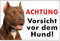 PUBBLIMANIA PITBULL ACHTUNG vorsicht vor dem Hund! Aluminium-Verbundschild für den Außen- und Innenbereich, 3 mm stark (Pitbull Cm 15x20)