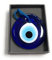 Primeone Glass Turkish Evil Eye, Lucky Charm, Nazar Boncuk, Handmade Blue Evil Eye Charm (4cm)