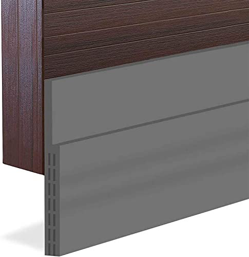 Hulameda [Upgraded] Large Gap Door Draft Stopper, 3-2/5W Widened Door Sweep for Interior and Exterior Doors - Guard Against Drafts, Dust, Noise and Unwanted Animals| 3-2/5W x 39 L, Gray