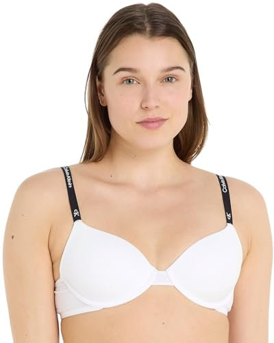 Calvin Klein Soutien-Gorge Corbeille Femme Lightly Lined Légèrement Doublé, Blanc (White), 65B (30B)