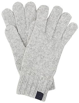 TOM TAILOR Herren Winterhandschuhe aus Strick, Grey Heather Melange, S/M