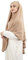 Lamis Hijab - Khimar 2 Schleier zum Überziehen aus Medinenseide, Jilbab für muslimische Frauen, verhüllt KH200, Beige, Braun, One size