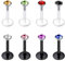 Mayhoop 16G Kunststoff Lippen Bars Tragus Helix Knorpel Ohrstecker Piercing 8mm klar und schwarz flexible Halterungen für Frauen Männer