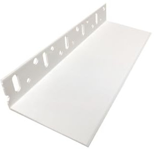 5 Stab PVC-Sockelprofil Basis 100 mm WDVS Abschlussprofil 5 Stab x 2 m =10 m Fassade
