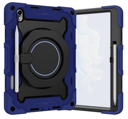 nincyee Funda de silicona para tablet Huawei MatePad Air de 11.5 pulgadas 2023, a prueba de golpes con soporte para lápices, correa para el hombro, soporte giratorio grande para colgar para niños