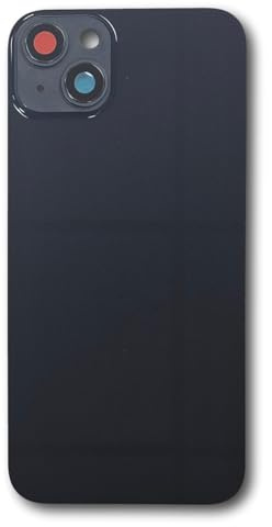 Smartex® Rückseite Glas Akkudeckel Ersatz kompatibel mit iPhone 14 Plus | Rückglas KEIN Logo (Schwarz)