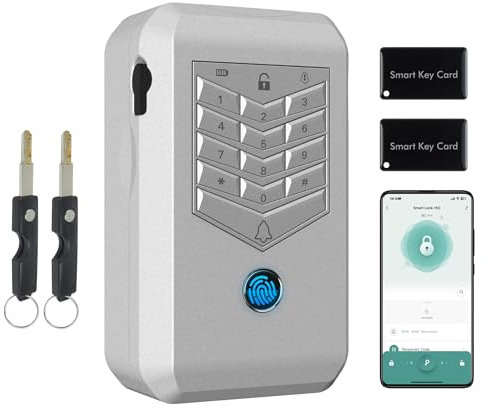 TenixLox Airbnb Coffre-fort à clés mural avec serrure à combinaison d'extérieur et étanche pour maison, garage, école