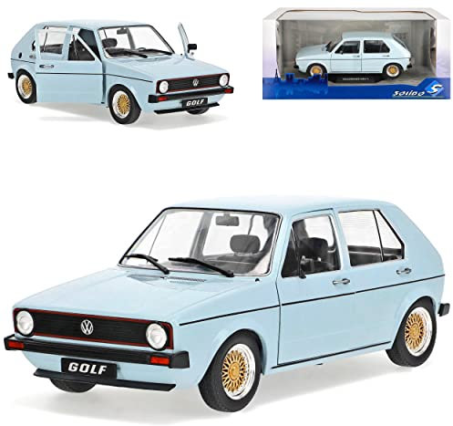 Generisch Volkwagen Golf I L Hell Blau 5 Türer 1974-1983 1/18 Solido Modell Auto